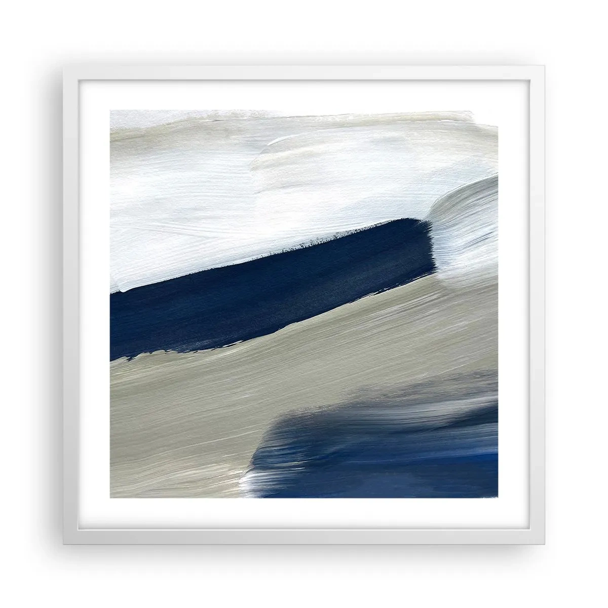 Poszter fekete keretben - Találkozás a fehérrel - 50x50 cm