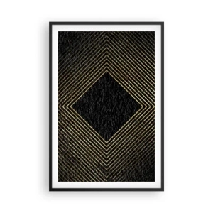 Poszter fehér keretben - Geometria glamour stílusban - 61x91 cm
