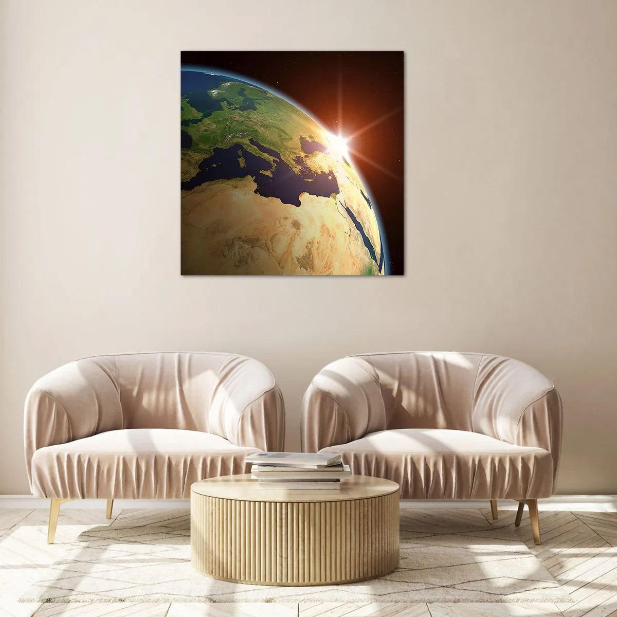 Üveg kép - Napkelte - 40x40 cm