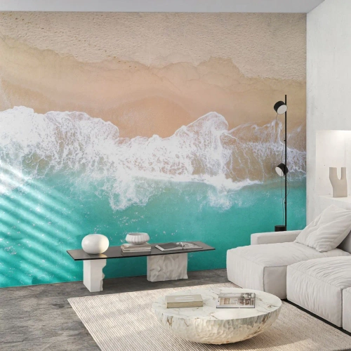 Öntapadós Fotótapéta Deluxe Sticker - Simogató érintés - Tájkép, Tengeri hullám, Strand - 400x280 cm