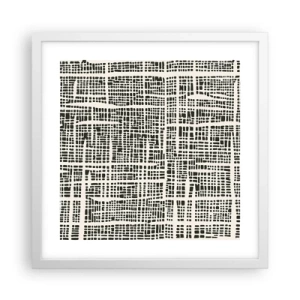 Poszter fekete keretben - Szőtt kompozíció - 40x40 cm
