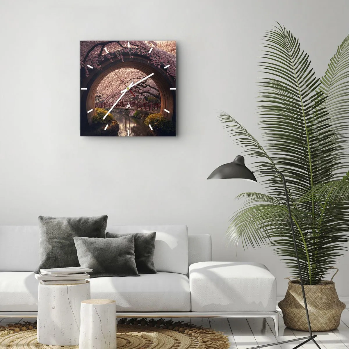 Falióra, Óra - Japán tavasz - 30x30 cm