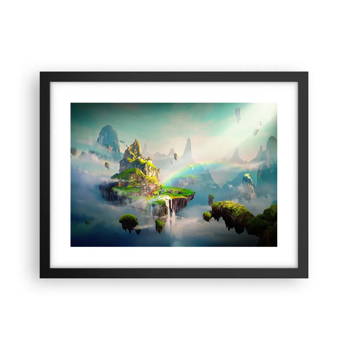 Poszter fehér keretben - Az ég közepén - boldog szigetek - 40x30 cm
