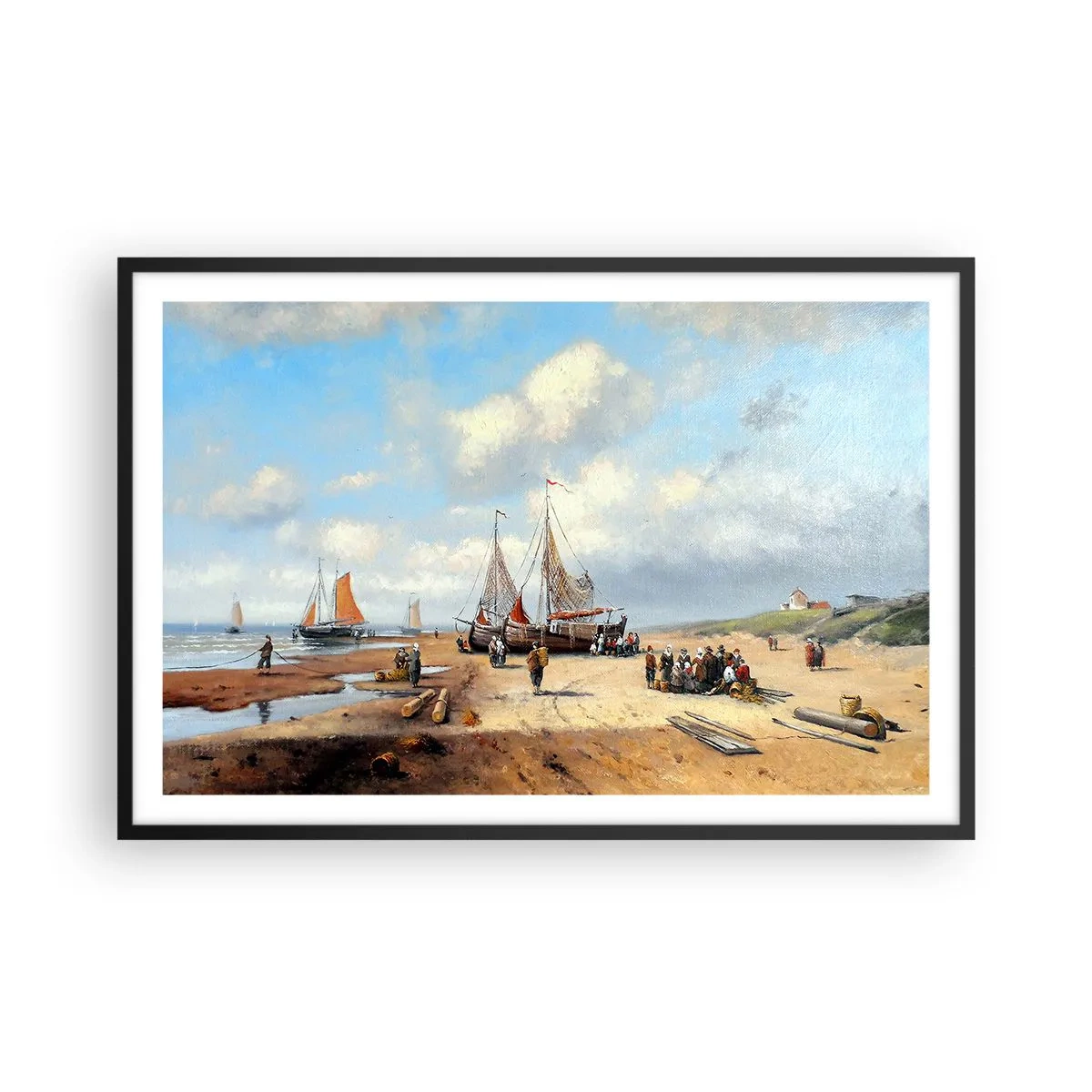 Poszter fehér keretben - Egy sikeres fogás után - 91x61 cm