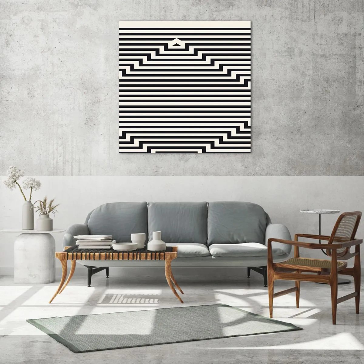 Üveg kép - Geometrikus illúzió - 60x60 cm