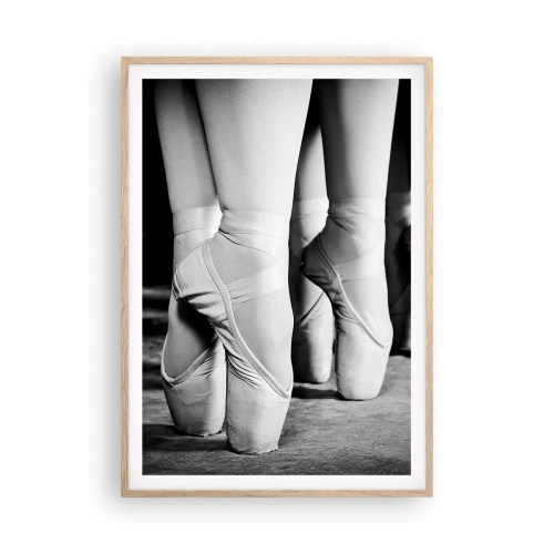 Poszter világos tölgy keretben - Együtt, könnyedén - 70x100 cm