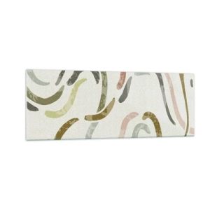 Üveg kép - Az absztrakció vidám tánca - 140x50 cm