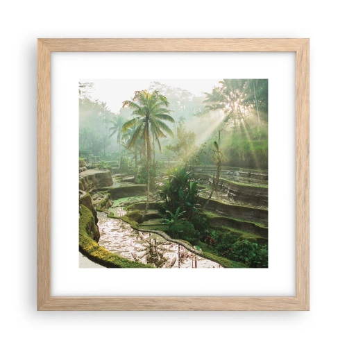 Poszter világos tölgy keretben - Felnőni a napon - 30x30 cm