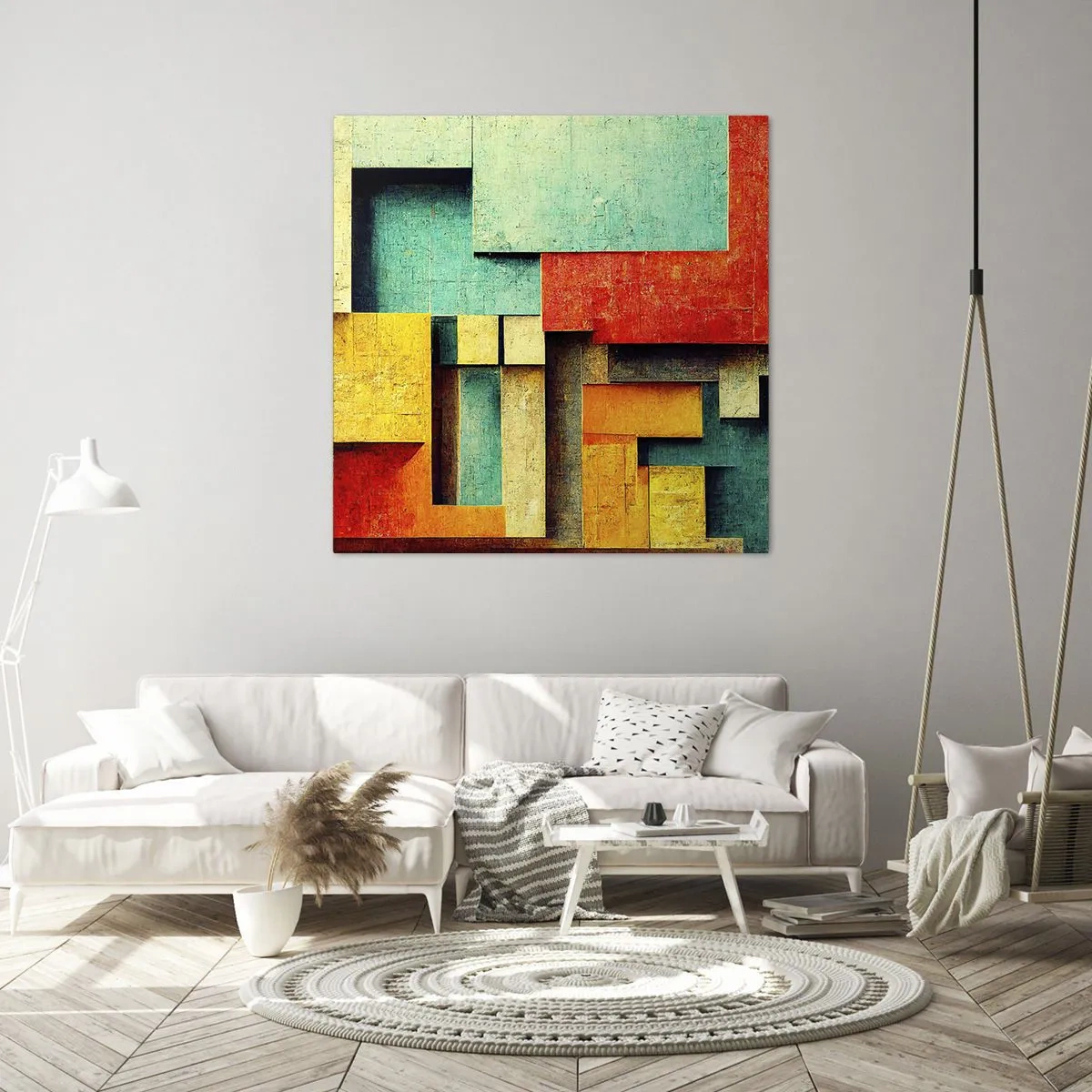 Vászonkép - A derékszögek fesztiválja - 60x60 cm