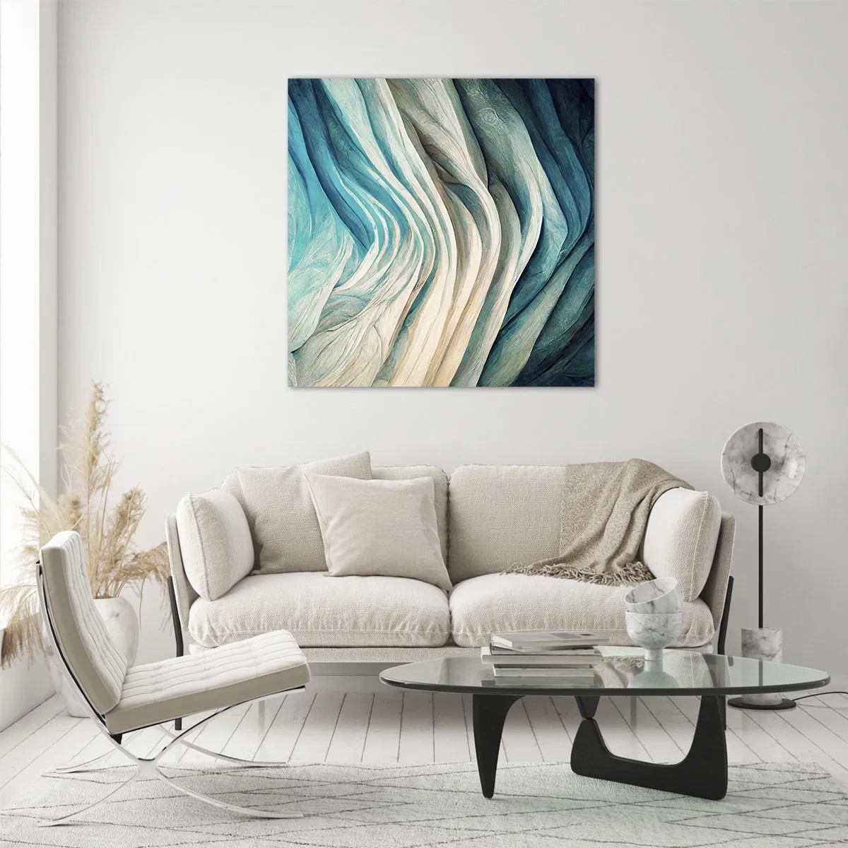 Üveg kép - Kék telhetetlenség - 70x70 cm