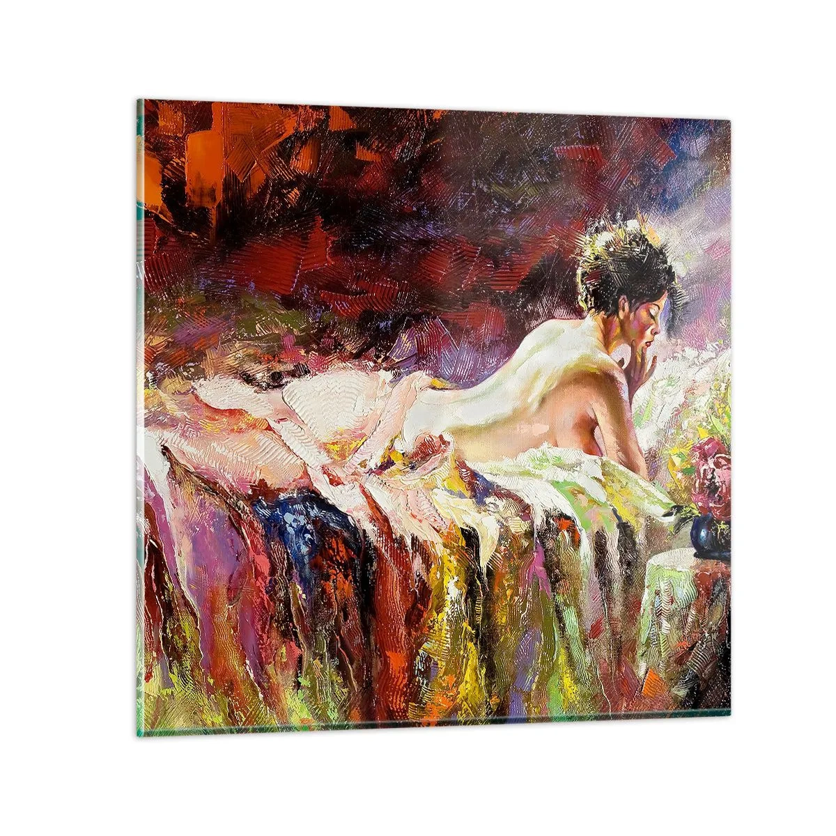 Üveg kép - Töprengő Vénusz - 60x60 cm