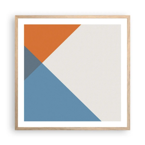 Poszter világos tölgy keretben - Szögben… - 60x60 cm