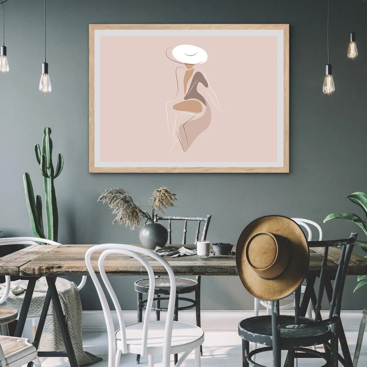 Poszter világos tölgy keretben - Egy hölgynek lenni - 70x50 cm