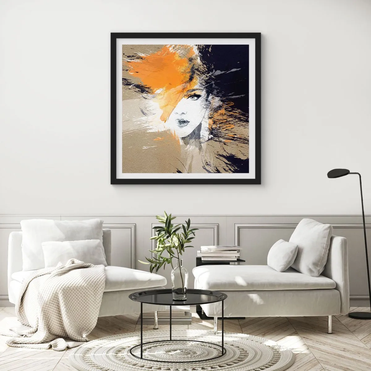 Poszter fehér keretben - És van fény - 60x60 cm