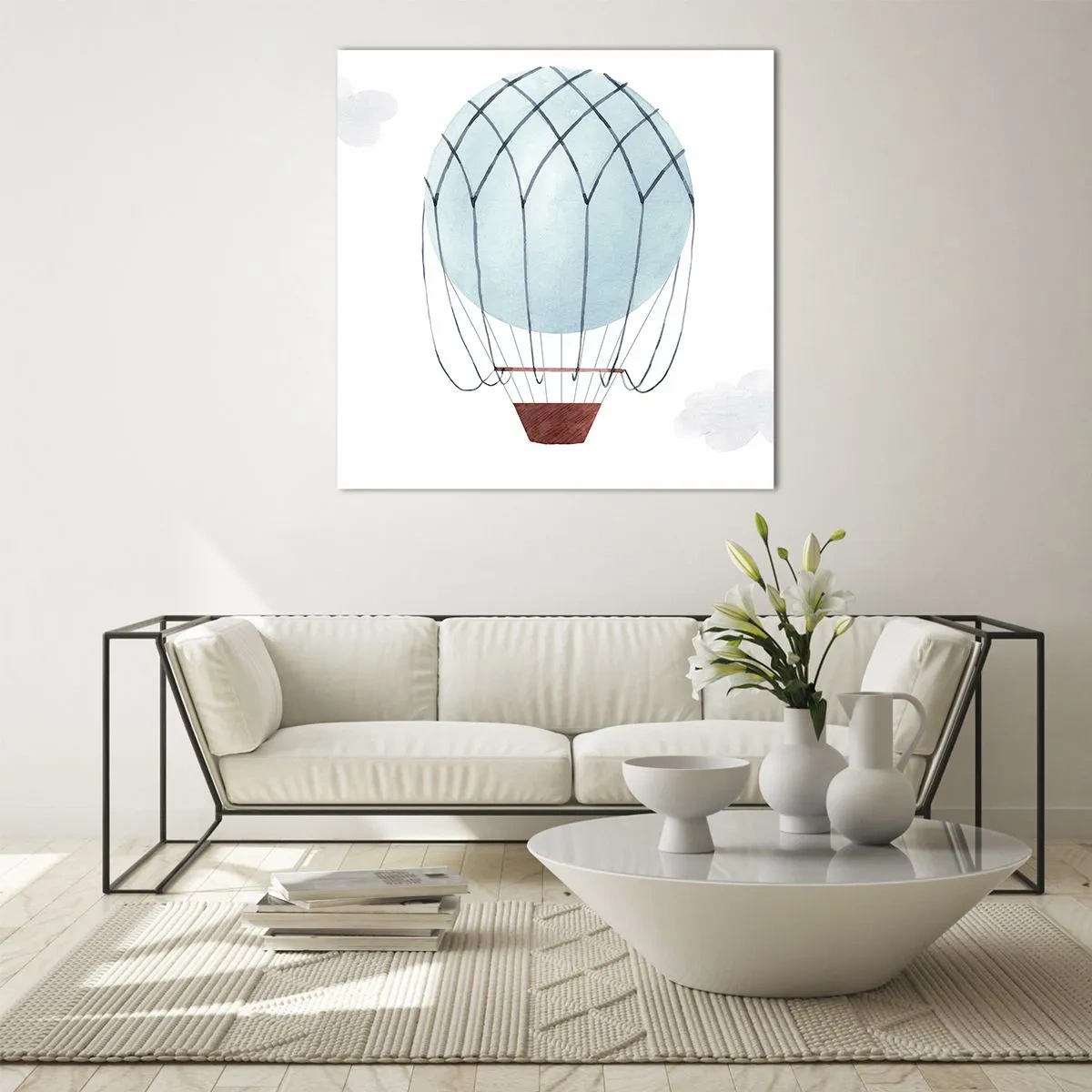 Üveg kép - Minden a felhőkben - 70x70 cm