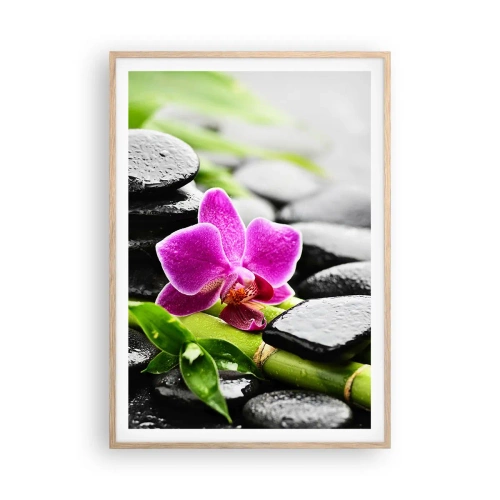 Poszter világos tölgy keretben - Nyugodt egyensúlyban - 70x100 cm