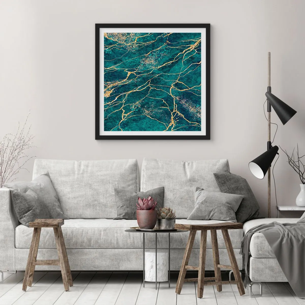 Poszter fehér keretben - Aranybánya - 50x50 cm