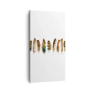Vászonkép - Tollas variáció - 55x100 cm