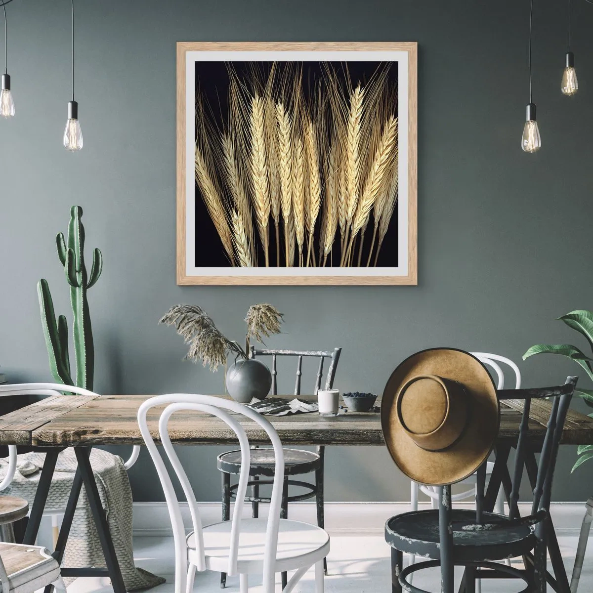 Poszter világos tölgy keretben - Rusztikus varázslat - 60x60 cm