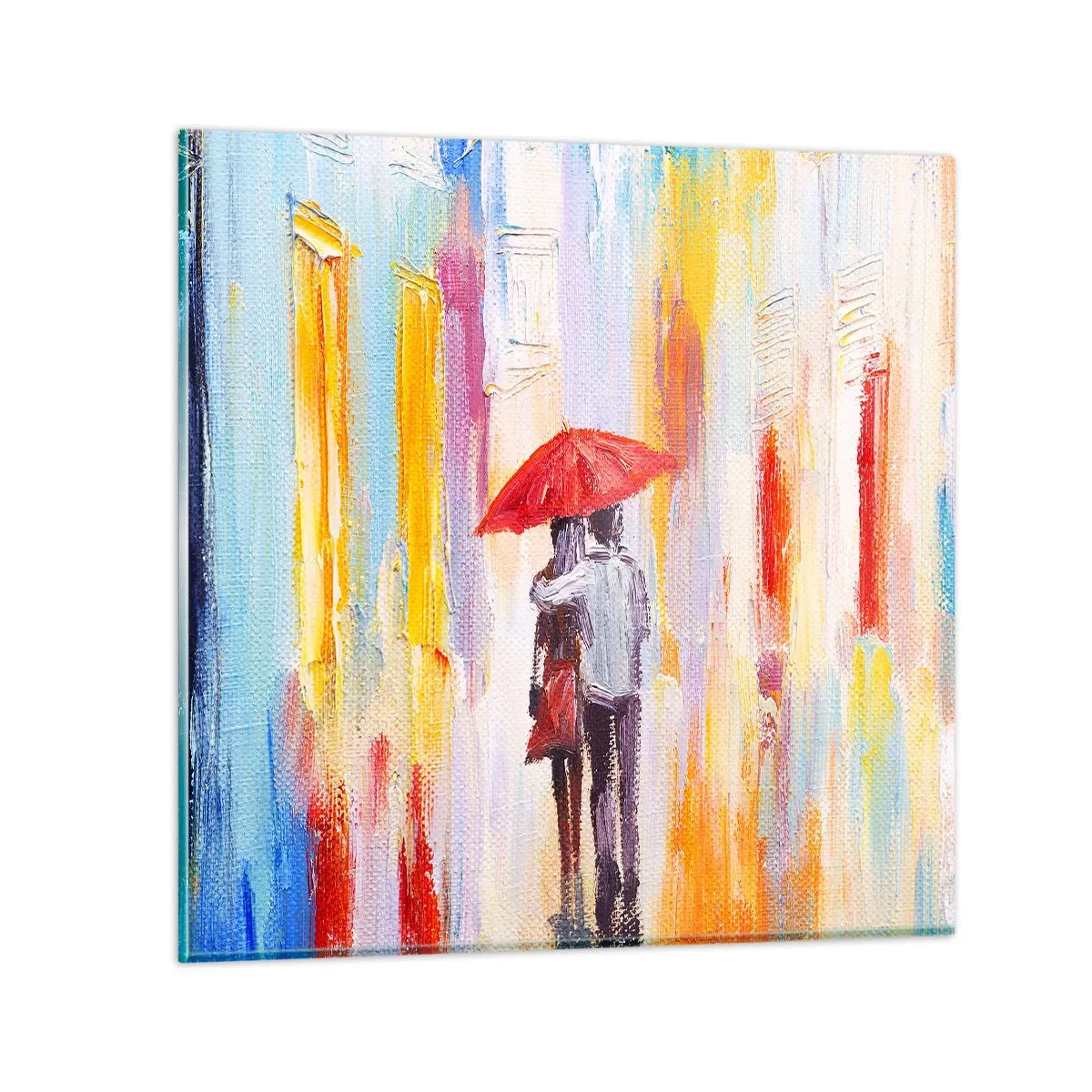 Üveg kép - Hadd essen az eső - 30x30 cm