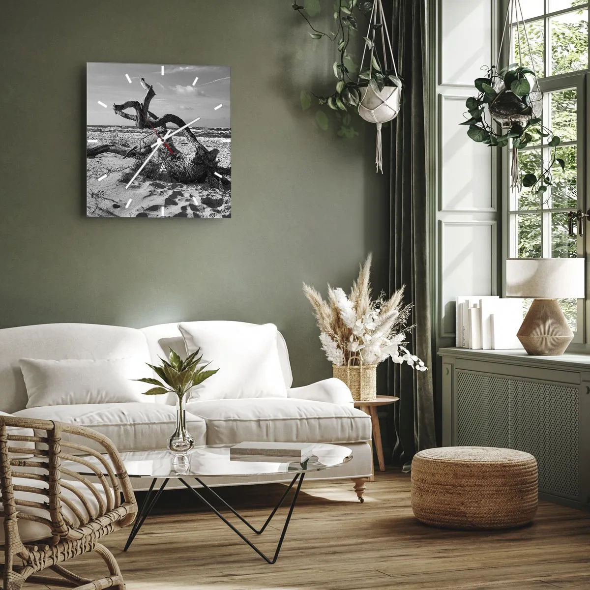 Falióra, Óra - Tengeri szobor - 40x40 cm