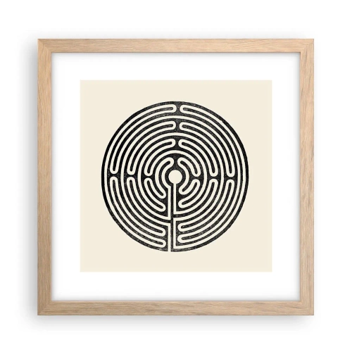 Poszter világos tölgy keretben - Titokzatos rend - 30x30 cm