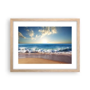 Poszter világos tölgy keretben - Mozgás és nyugalom egyszerre - 40x30 cm