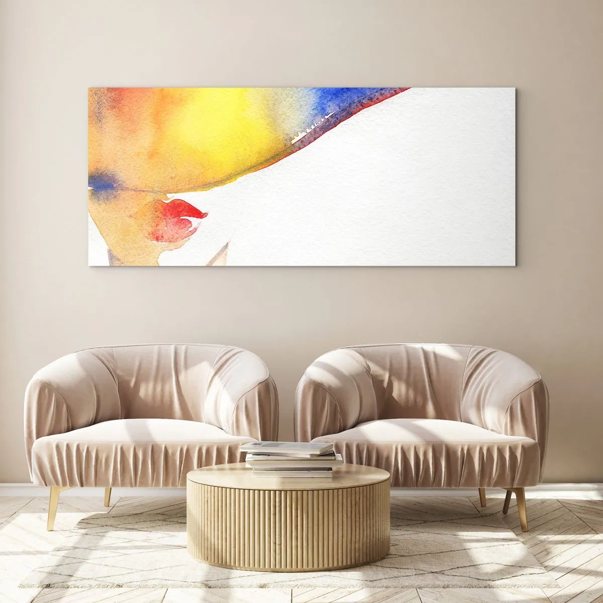 Üveg kép - Egy hölgy portréja - 160x50 cm