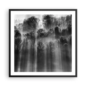 Poszter fehér keretben - Fénypatakokban - 60x60 cm