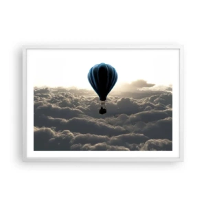 Poszter fekete keretben - Egy vándor a felhők felett - 70x50 cm