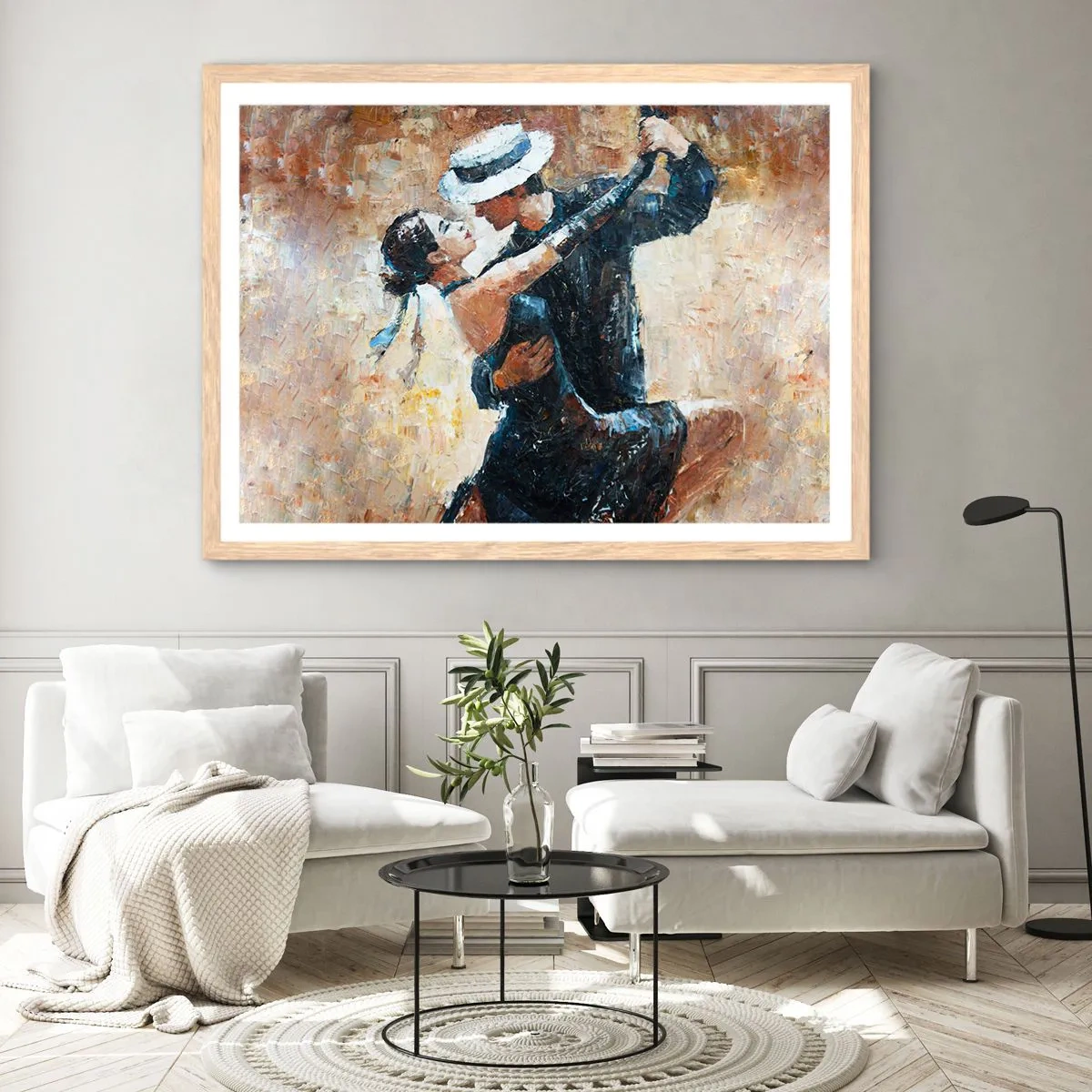 Poszter világos tölgy keretben - A la Rudolf Valentino - 100x70 cm