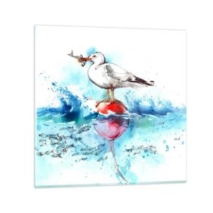 Üveg kép - Sikeres fogás - 70x70 cm