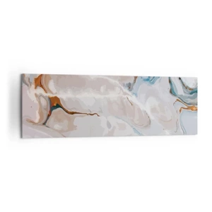 Vászonkép - Kék kanyarog a fehér alatt - 160x50 cm