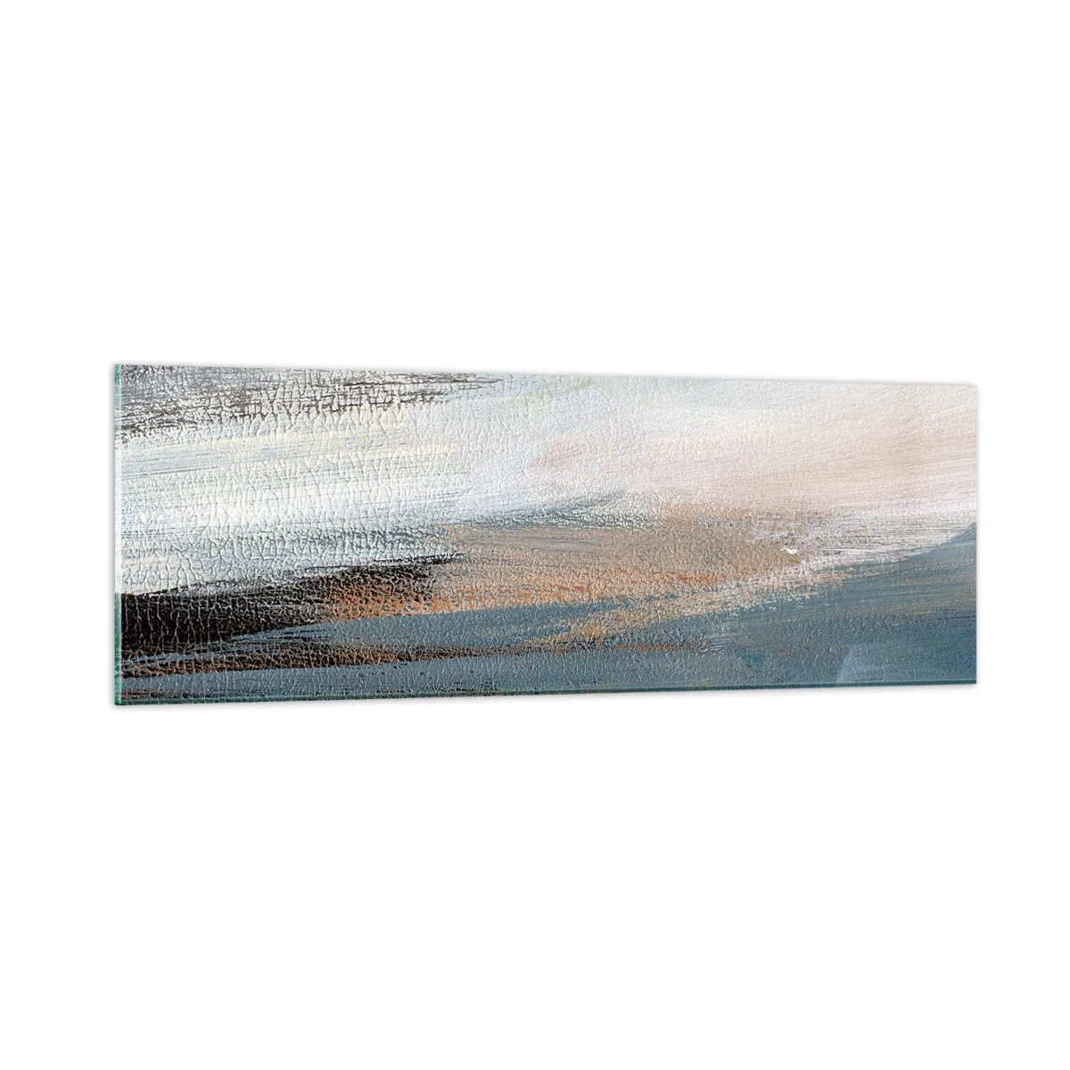 Üveg kép - Absztrakció: északi táj - 90x30 cm