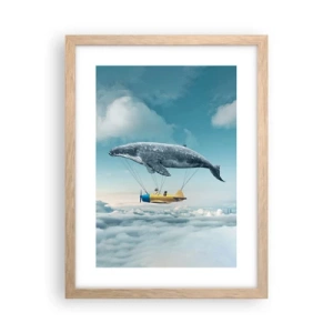 Poszter világos tölgy keretben - Miért is ne? - 30x40 cm