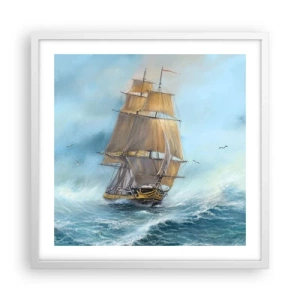 Poszter fekete keretben - A hullámok hullámzása - 50x50 cm