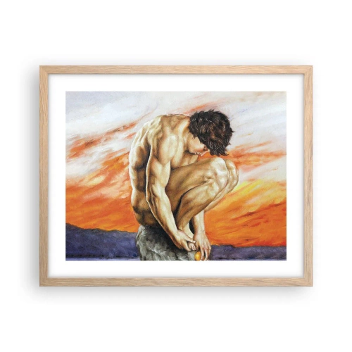 Poszter világos tölgy keretben - Elmerülve önmagában - 50x40 cm