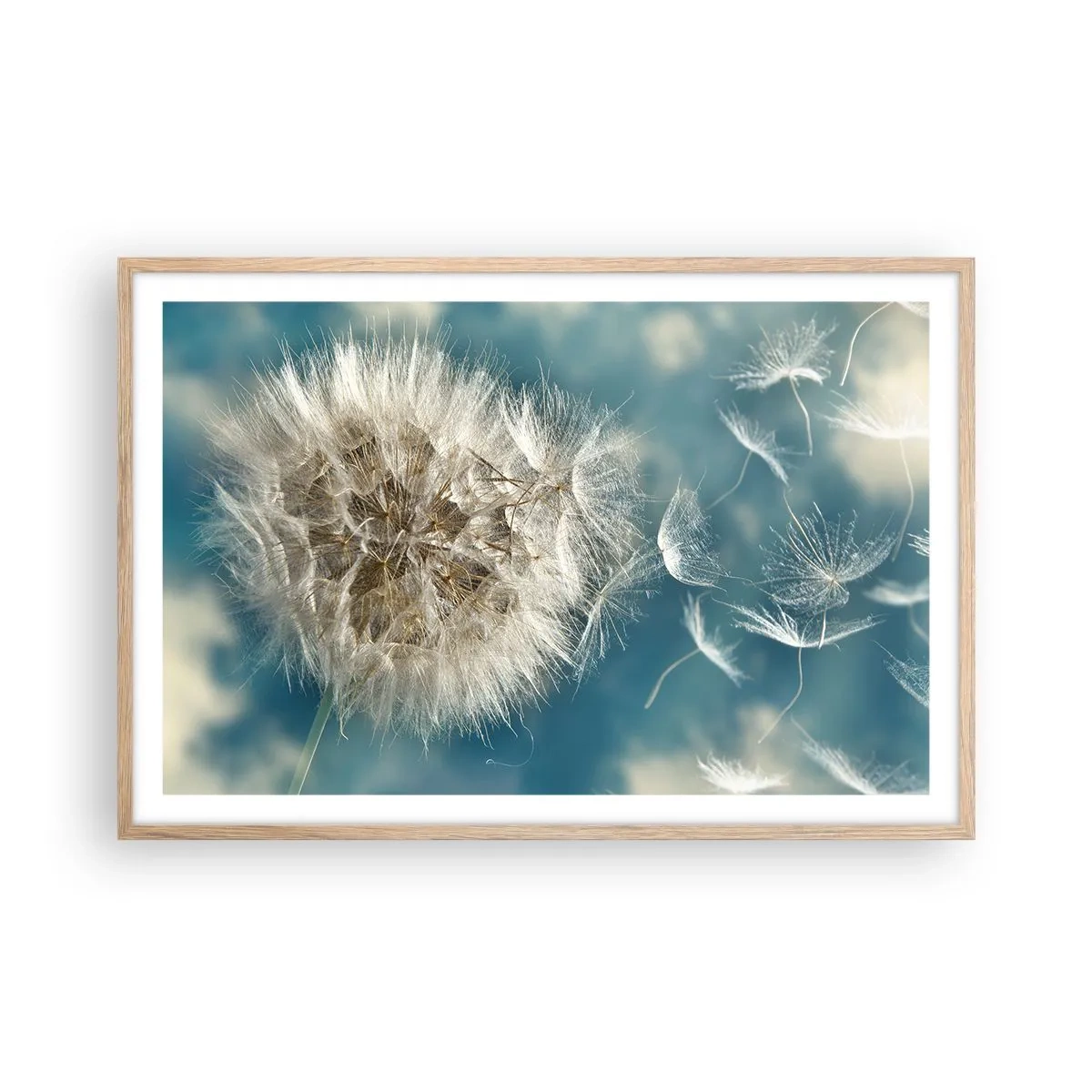 Poszter világos tölgy keretben - Angyal lehelete - 91x61 cm