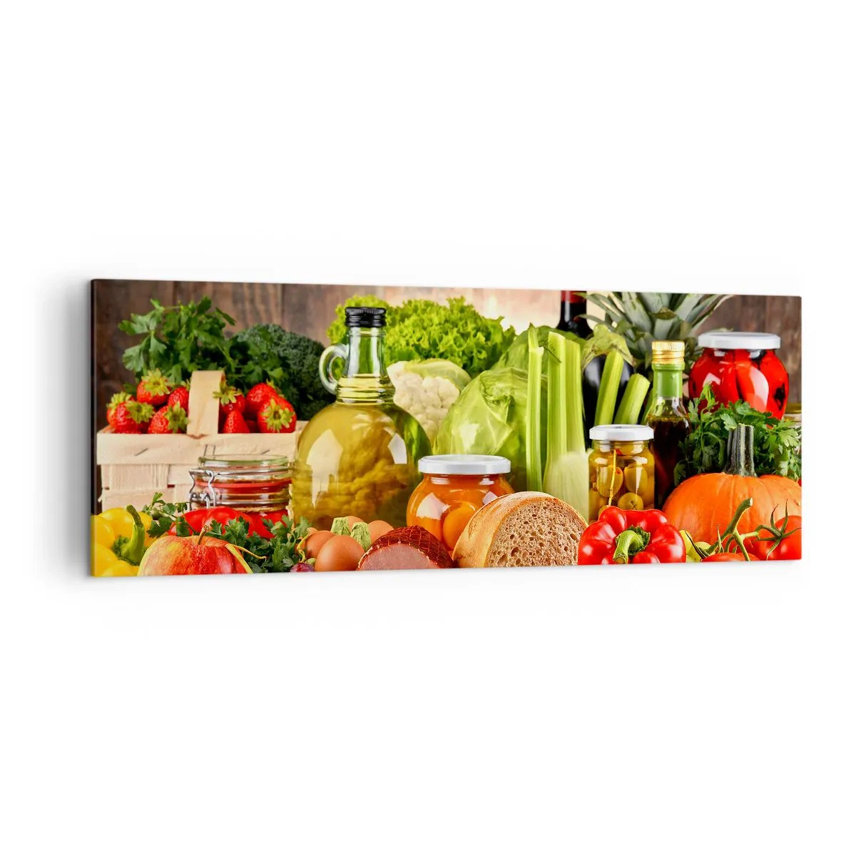 Vászonkép - Füstölt, sült és pácolt - 140x50 cm