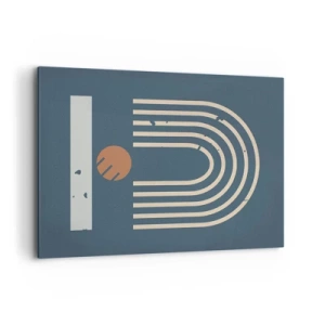 Vászonkép - Geometria sötétkék háttéren - 100x70 cm