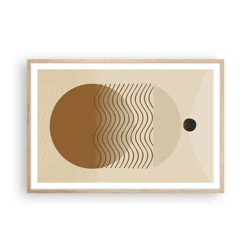 Poszter világos tölgy keretben - A geometriai formák eredetéről - 91x61 cm