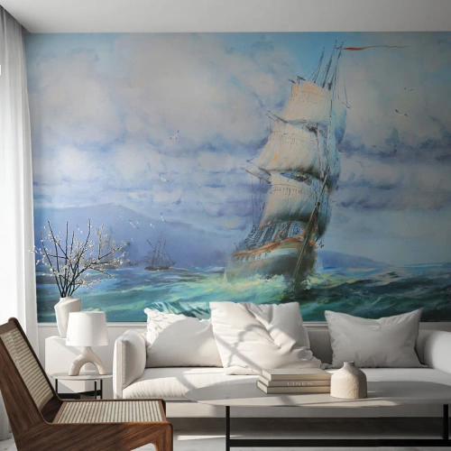 Fotótapéta Standard Eco - Segítő szeleket kívánunk - Vitorlás hajó, Tenger, vitorlázás - 400x280 cm