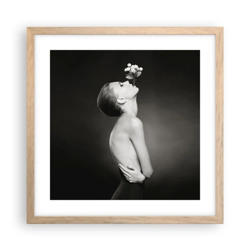 Poszter világos tölgy keretben - Excentrikus elegancia - 40x40 cm