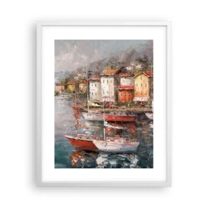 Poszter fekete keretben - Romantikus kikötő - 40x50 cm