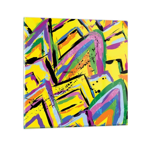 Üveg kép - Az örömében sikít - 30x30 cm