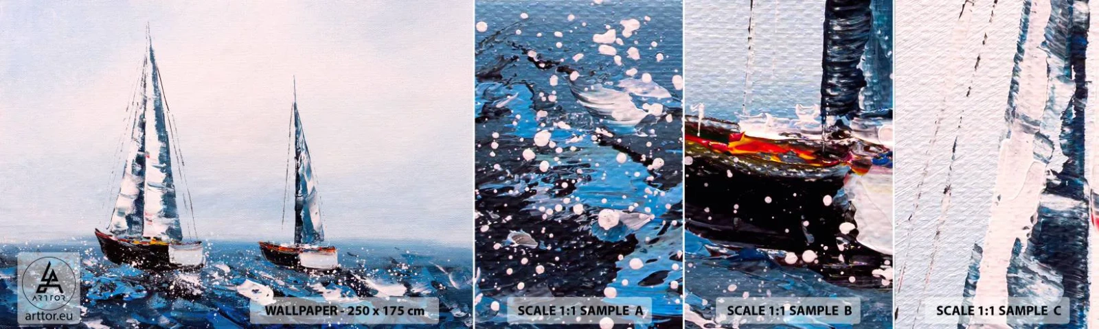 Fotótapéta Minta Standard Eco - A szél testvérisége - Vitorlások, Tájkép, Tengerpart - 100x30 cm