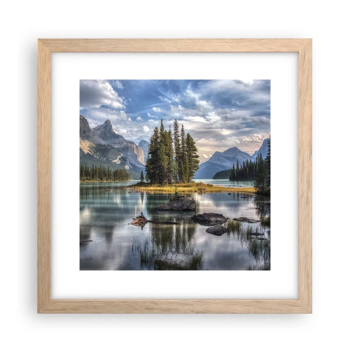 Poszter világos tölgy keretben - A nagy és tiszta víz mellett... - 30x30 cm
