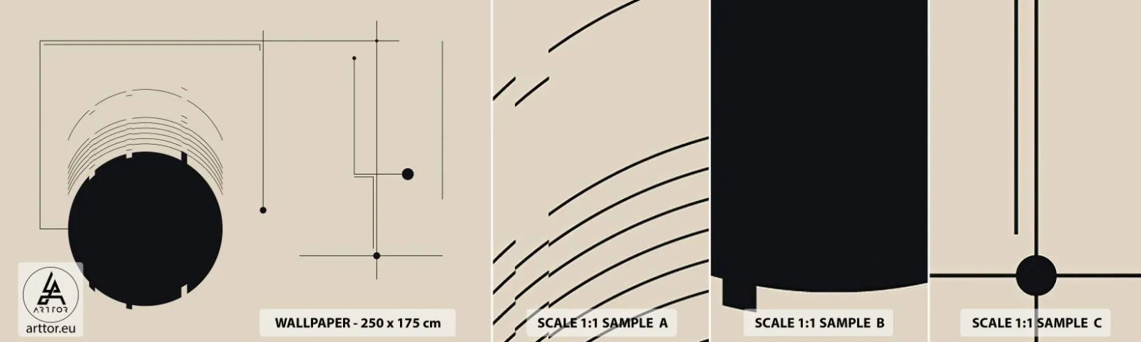 Fotótapéta Minta Standard Eco - Ruganyos és dinamikus kompozíció - Geometriai, Minimalizmus, Esztétika - 100x30 cm