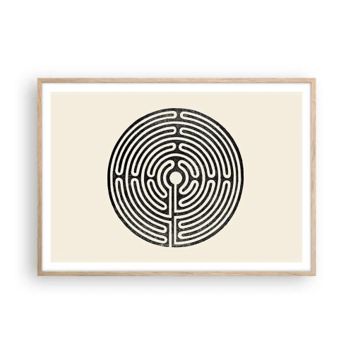 Poszter világos tölgy keretben - Titokzatos rend - 100x70 cm