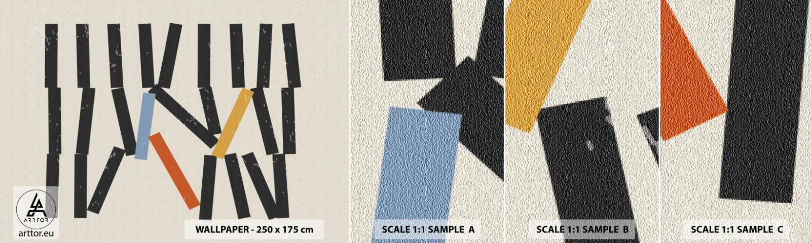 Fotótapéta Minta Standard Eco - Dominó - kompozíció - Minimalizmus, Hipszter, Kortárs - 100x30 cm